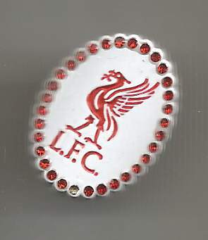 Pin Liverpool FC mit  roten Glassteinen
